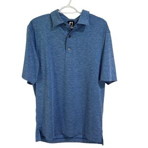 FootJoy FJ Men's Golf Polo Shirt -‎ Medium - Blue Striped